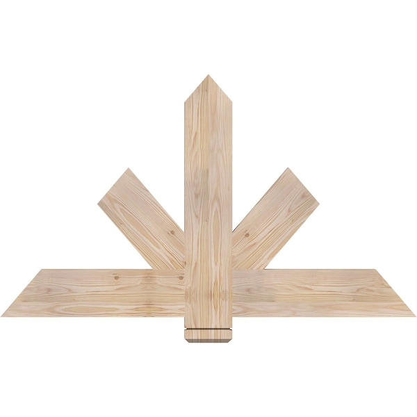 Ekena Millwork Kennewick Smooth Timber Gable Bracket, Douglas Fir, 48"W x 28"H x 1 1/2"D x 5 1/2"F, 14/12 Pitch GBW048X28X0206KEN00SDF - main